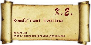 Komáromi Evelina névjegykártya